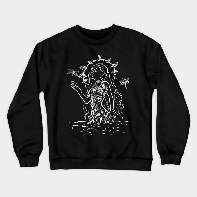 Water Nymph Fantasy Gothic Witchy Crewneck Sweatshirt by LunaElizabeth